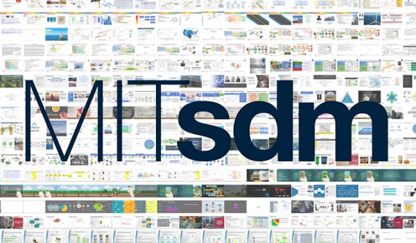 Collage of project slides with MITsdm logo superimposed